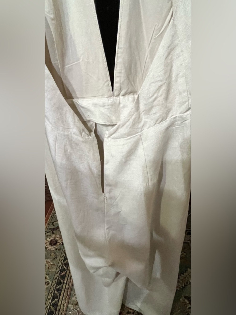 New Meshki Blanca Linen Halter Jumpsuit Cream/Natural – Size Small | Retail $139 - Picture 6 of 7